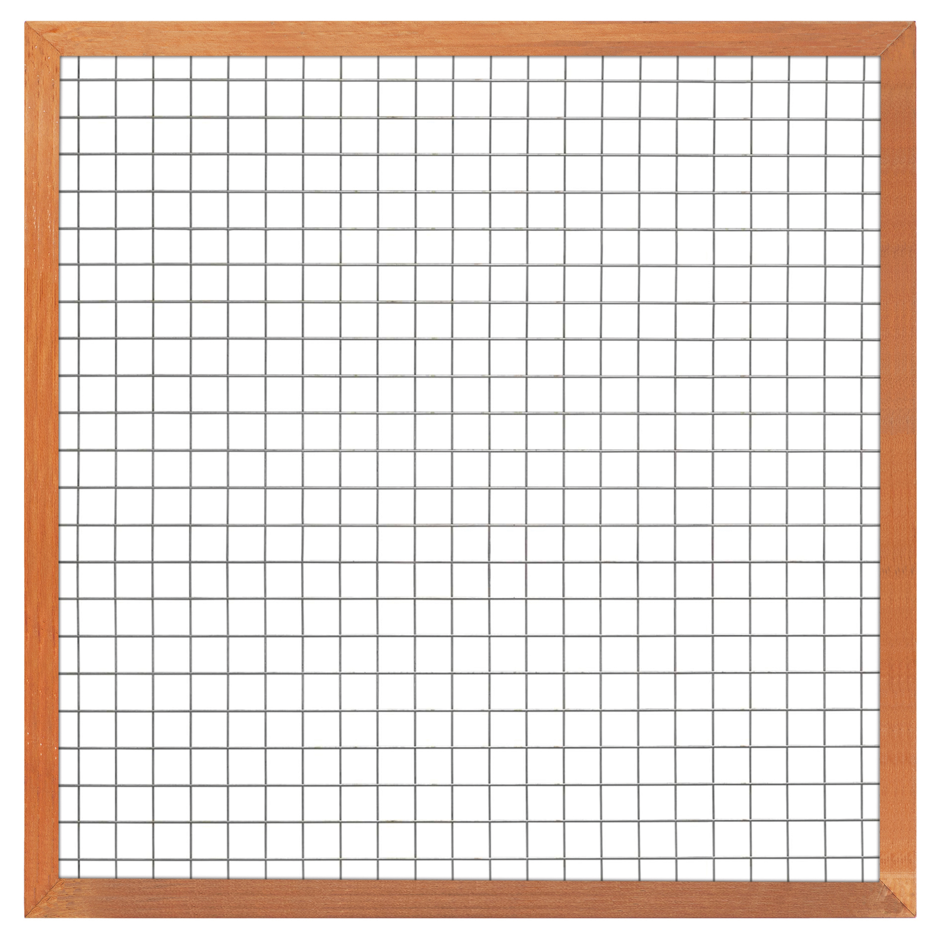 Gaaselement vuurverzinkt 180 x 180 cm met Hardhouten kader 4,4 x 6,8 cm