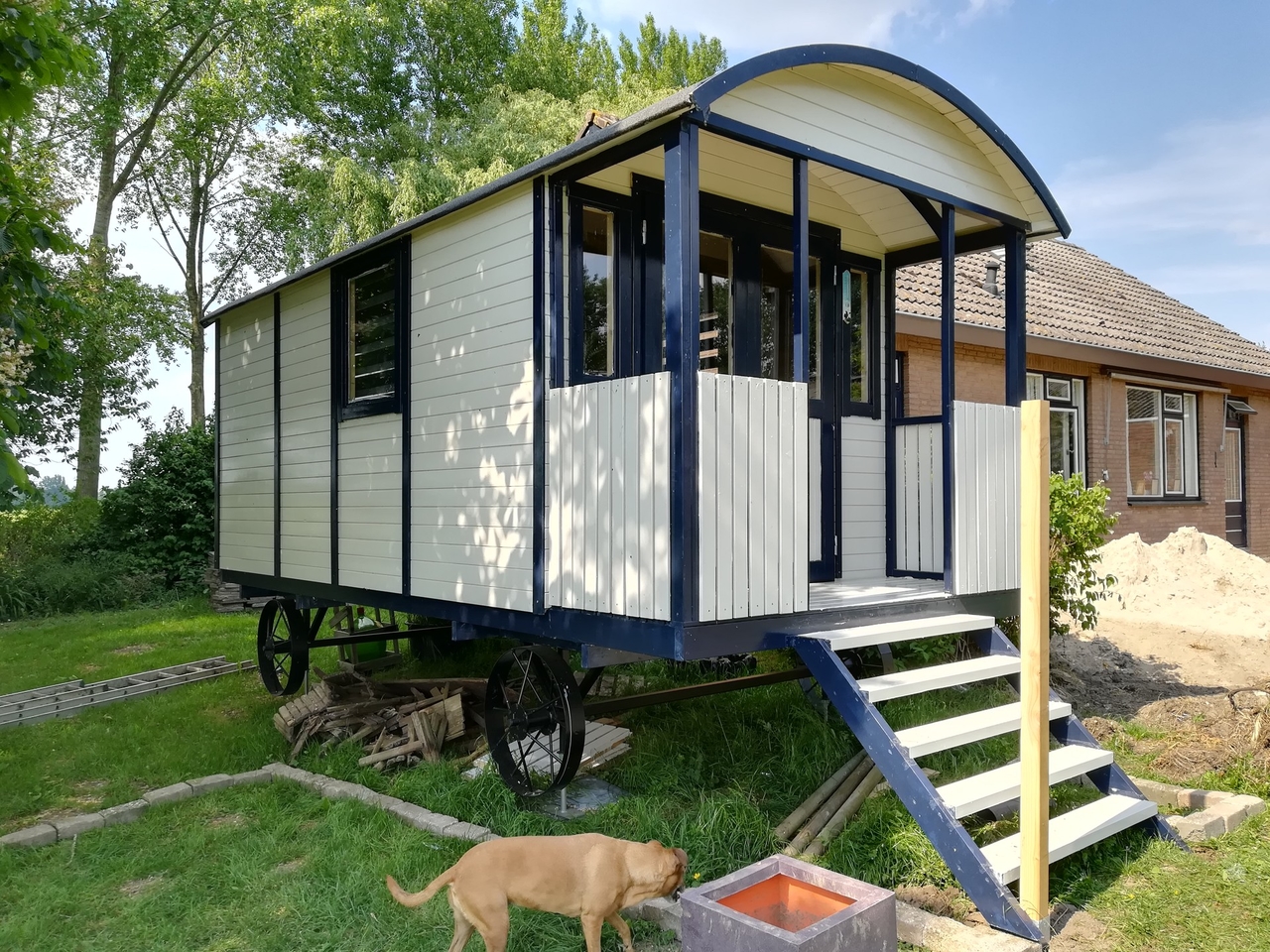 Pipowagen 500 x 240 cm met veranda - Zigeunerwagen&nbsp;Kathy 