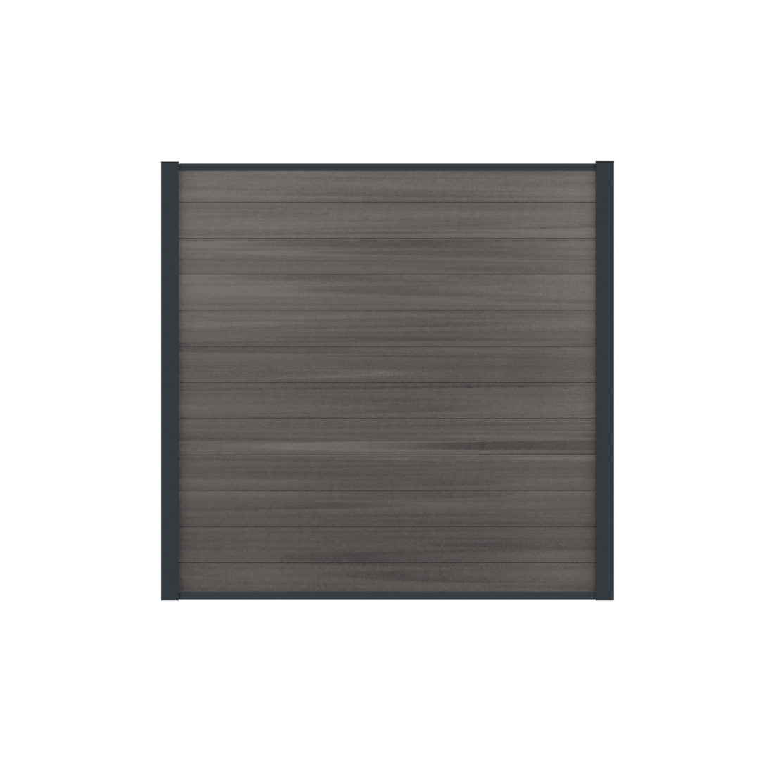Composietscherm Boston Premium donker grijs 180 x 200 cm
