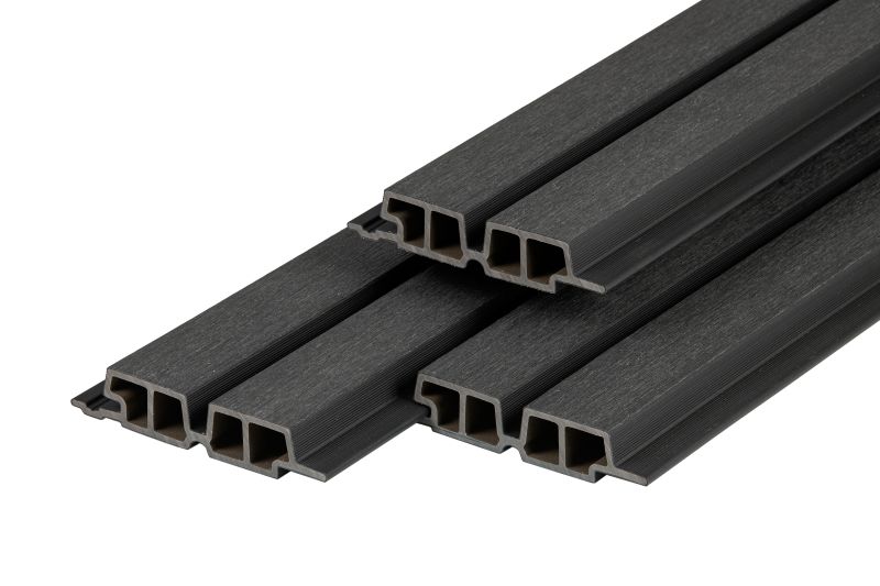 PuraTech 55 composiet dubbel profiel 3,3 x 17 x 390 cm ebony black fijne houtnerf