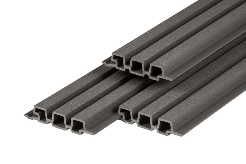 PuraTech 30 composiet triple profiel 3,3 x 17 x 290 cm dark grey fijne houtnerf