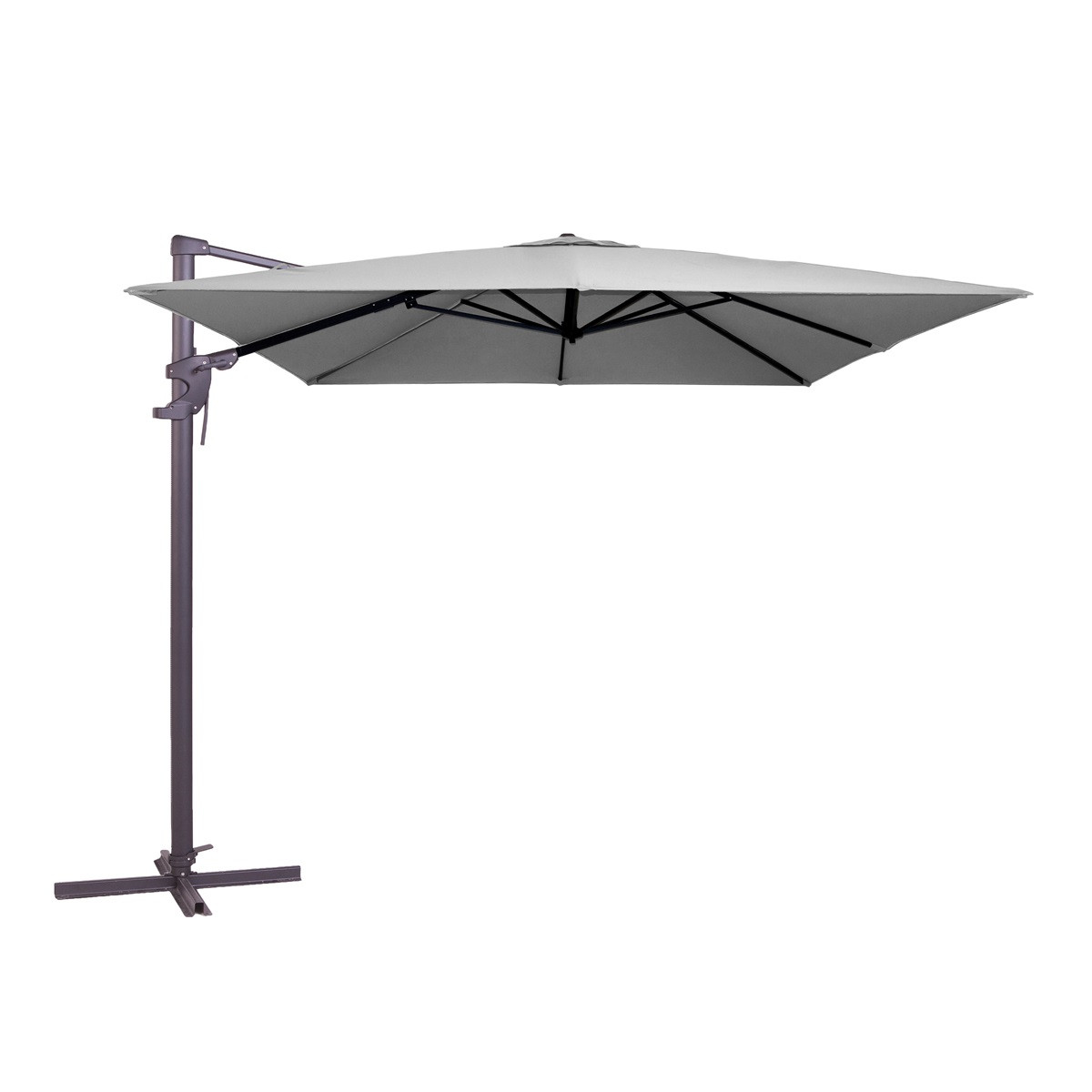 Madison Monaco Flex III zweefparasol 300x300 cm light grey