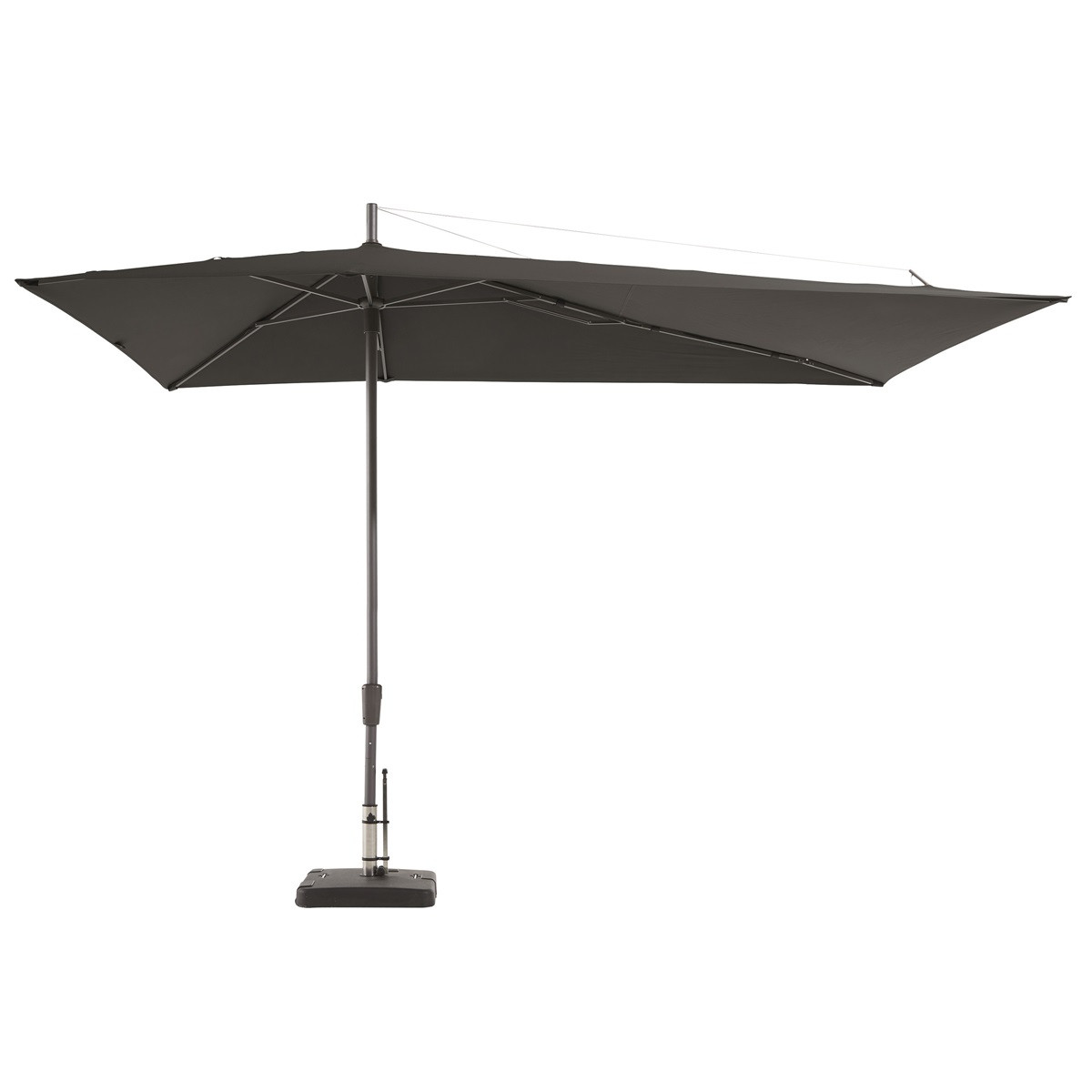 Madison Asymetric Sideway parasol 360x220 cm grey