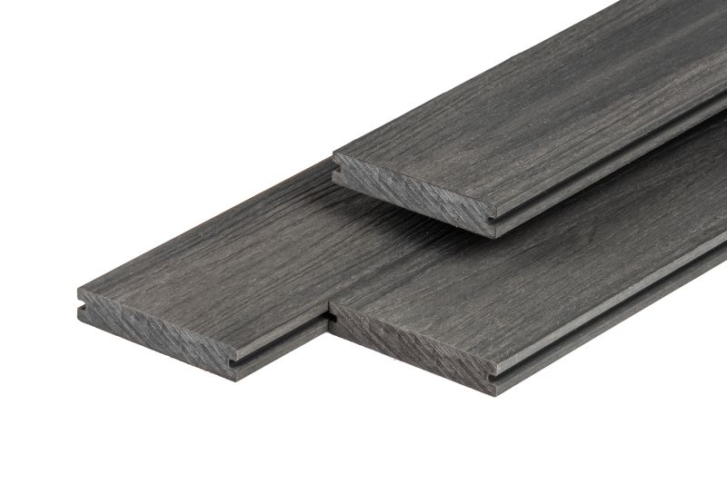 PuraShield massieve composiet vlonderplank dark grey 2,3 x 13,8 x 500 cm