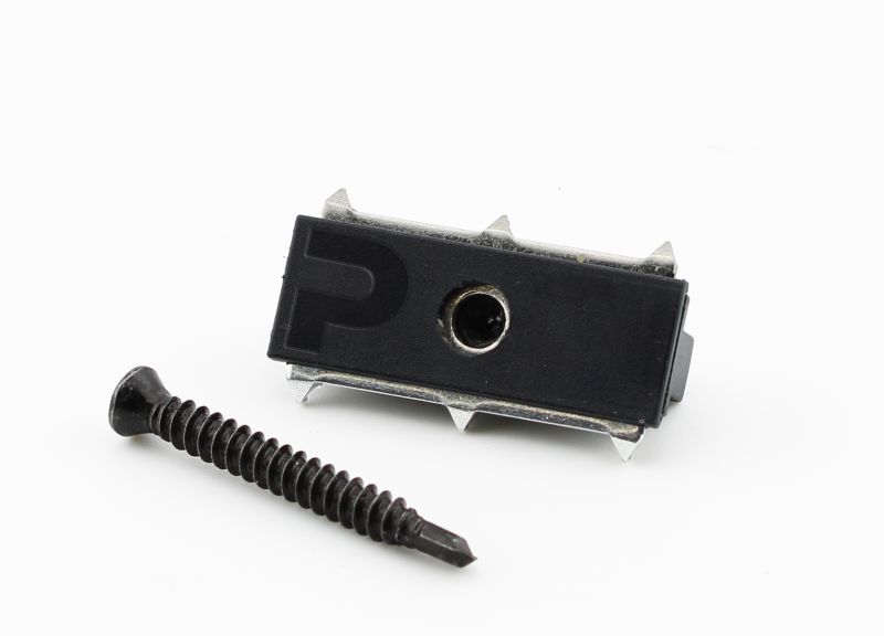PuraFix vlonderplank clip RVS zwart voor blinde bevestiging 100 stuks