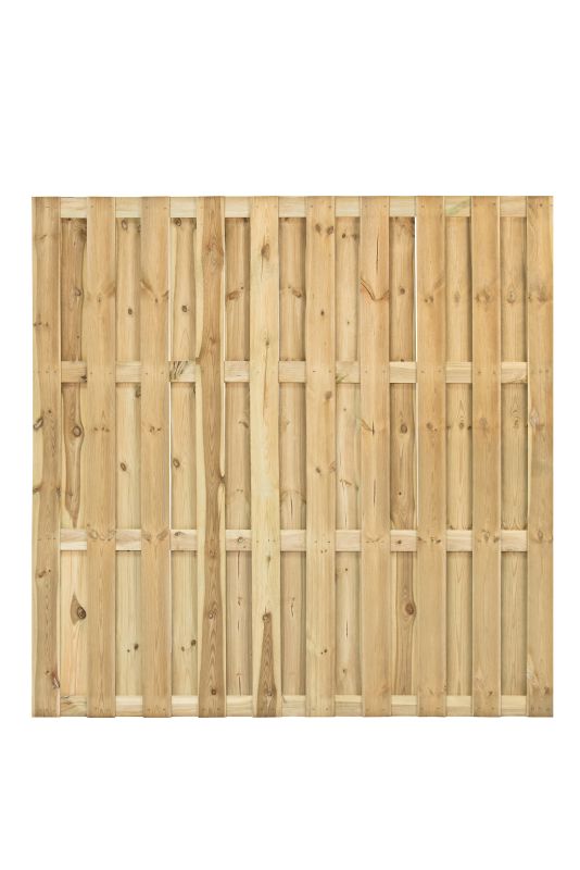 Tuinscherm Grenen groen ge&iuml;mpregneerd, fijn bezaagd 23-planks (19 + 4) Ermelo 180 x 180 cm