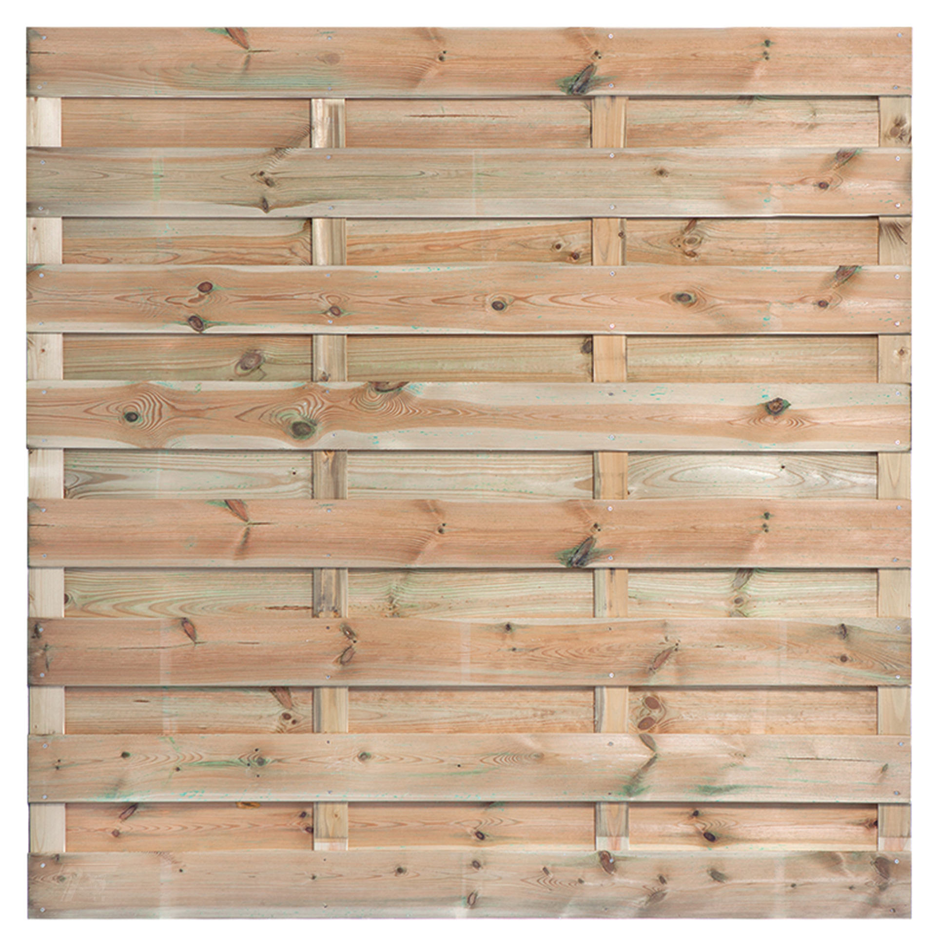 Tuinscherm Grenen groen ge&iuml;mpregneerd, geschaafd 19-planks (15 + 4) Erica 180 x 180 cm