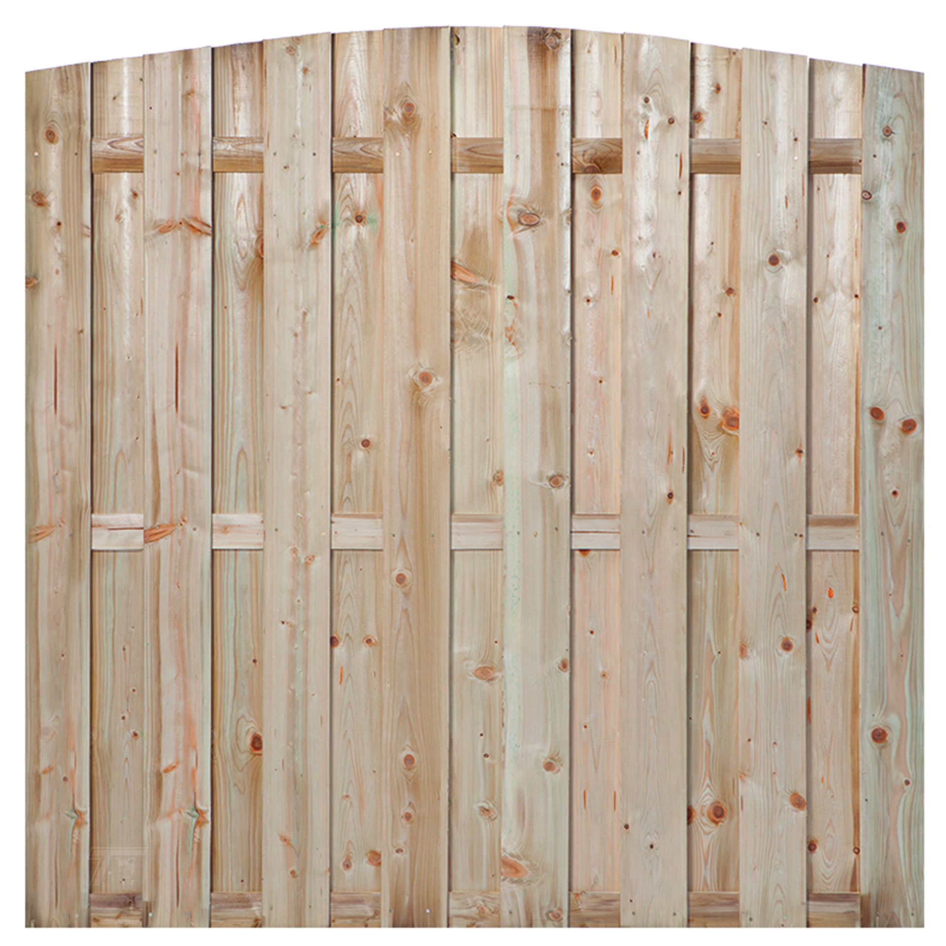 Tuinscherm Grenen groen ge&iuml;mpregneerd 18-planks (15 + 3) Den Haag 180 x 180 cm Toog