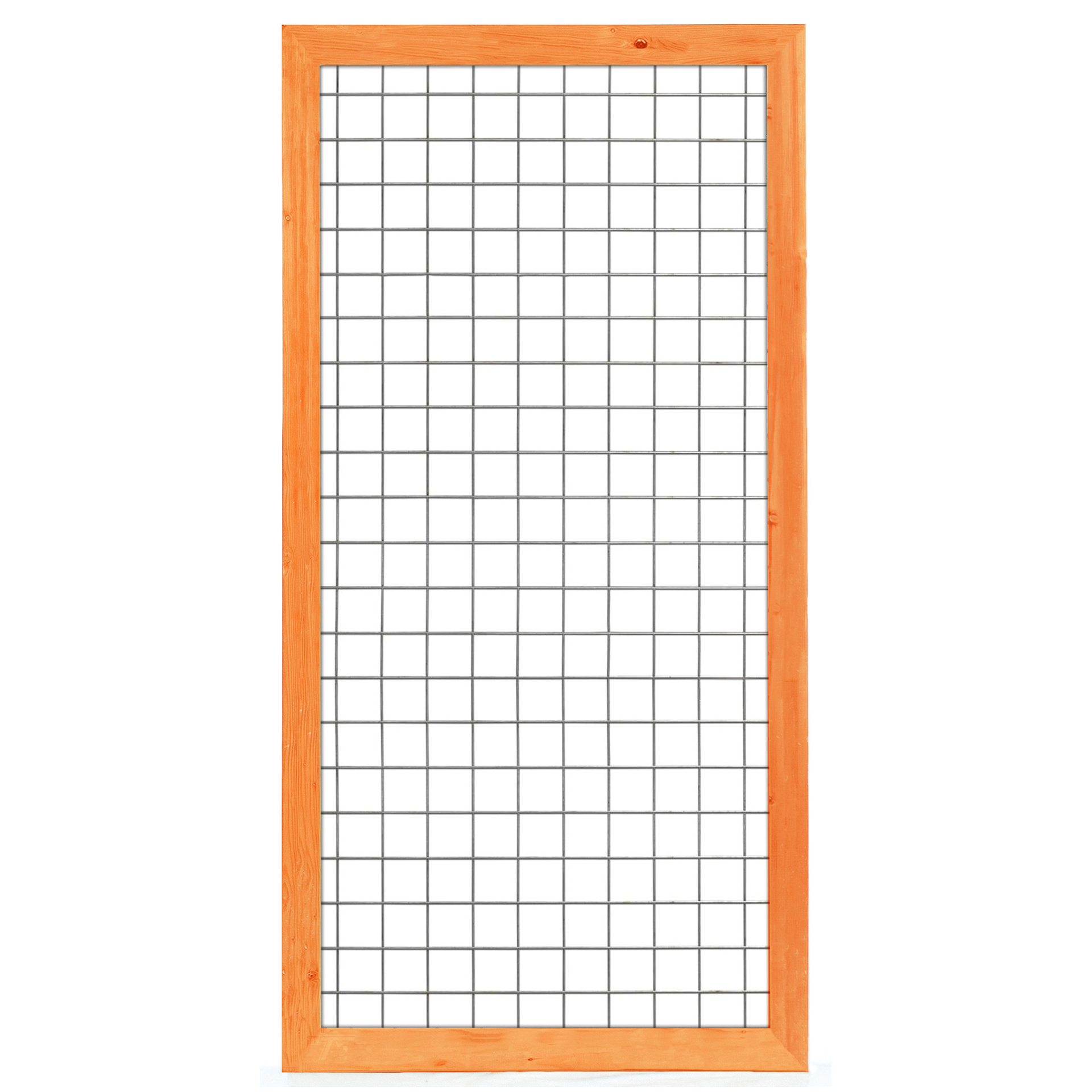 Gaaselement vuurverzinkt 90 x 180 cm met Red Class Wood kader 4,5 x 7,0  cm