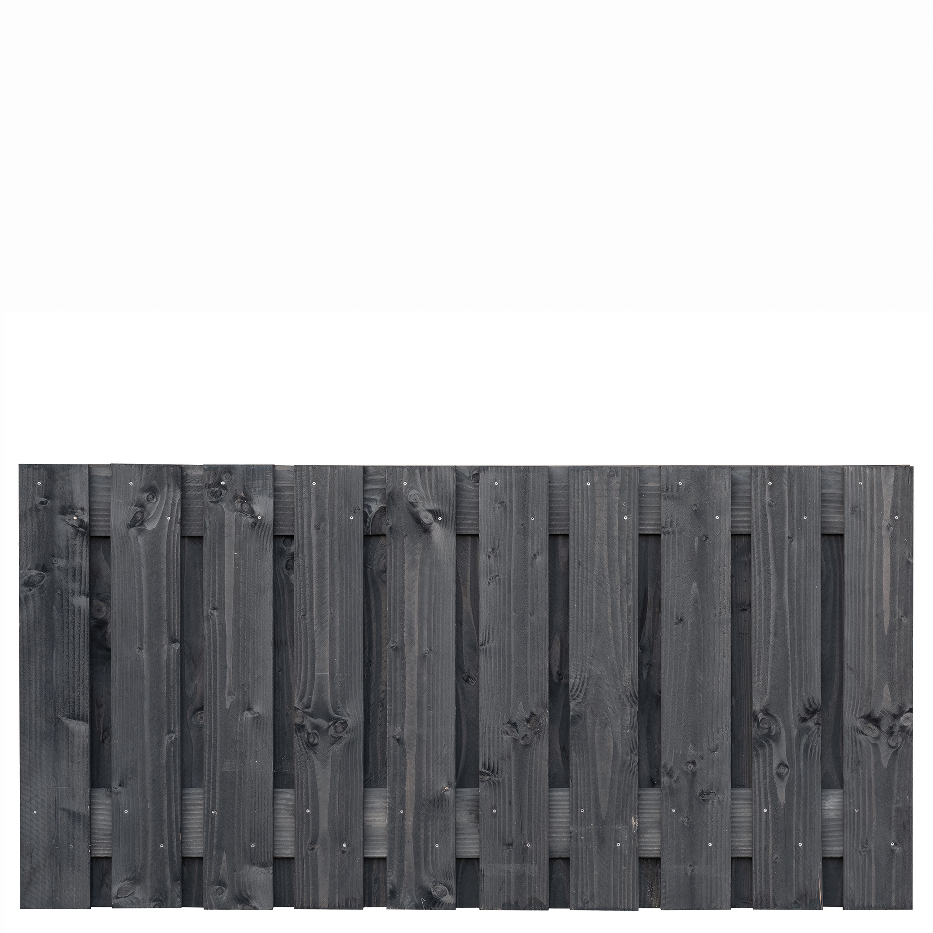 Tuinscherm Douglas zwart ge&iuml;mpregneerd, fijn bezaagd 21-planks (19 + 2) Marlies 90 x 180 cm