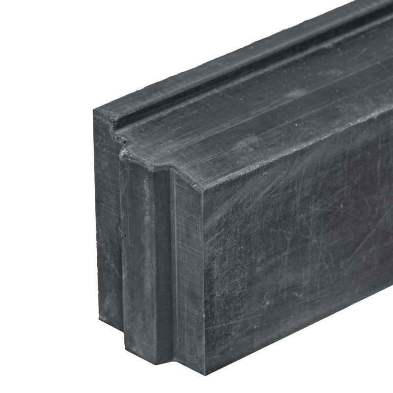 Betonband met afwateringsprofiel Antraciet 10,0 x 15,0 x 100 cm