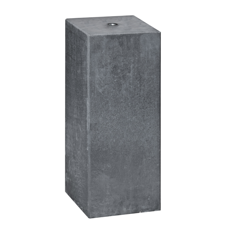 Betonpoer kleine vellingkant antraciet 20 x 20 x 50 cm, M16