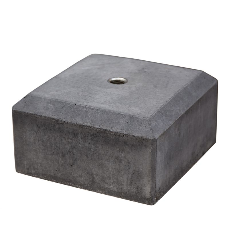 Betonpoer half model antraciet 18  x 18 x 10 cm, M20