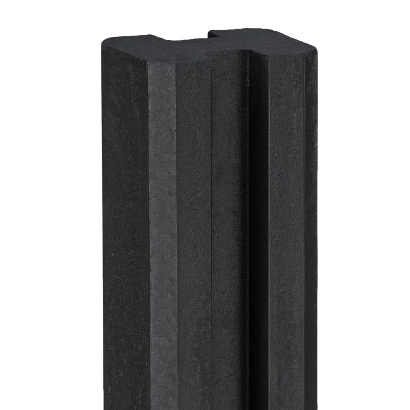 Beton-sleufpaal Vecht zwart gecoat 10 x 10 cm