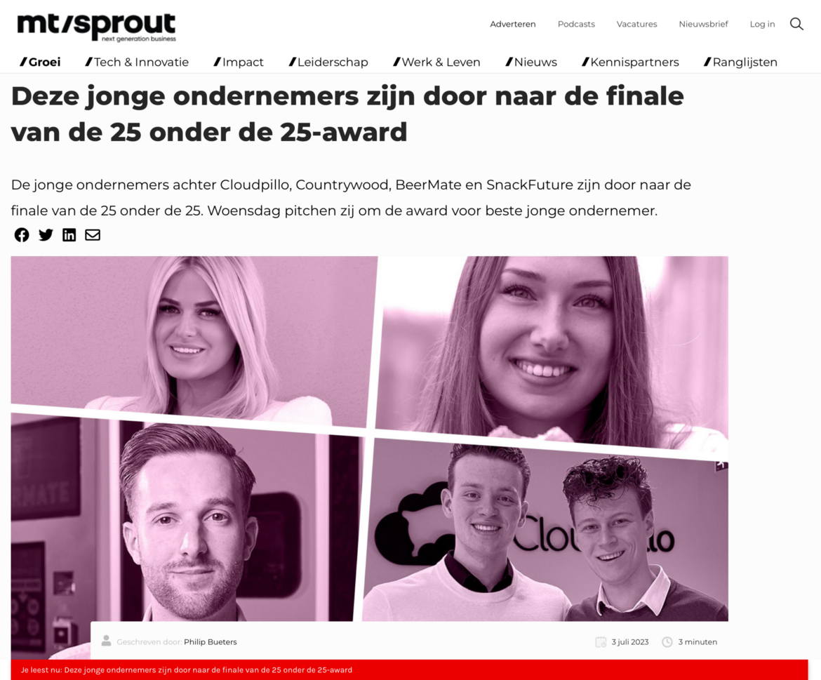 Deze jonge ondernemers zijn door naar de finale van de 25 onder de 25-award Deze jonge ondernemers zijn door naar de finale van de 25 onder de 25-award