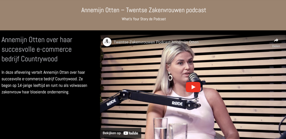 Annemijn Otten over haar succesvolle e-commerce bedrijf Countrywood