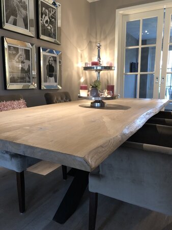 Massief eiken boomstamblad 