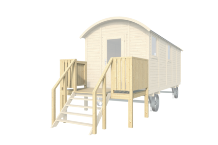 Veranda met voor-ingang