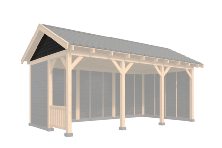 Zweeds rabat zijwand topgevelmodule Y zwart