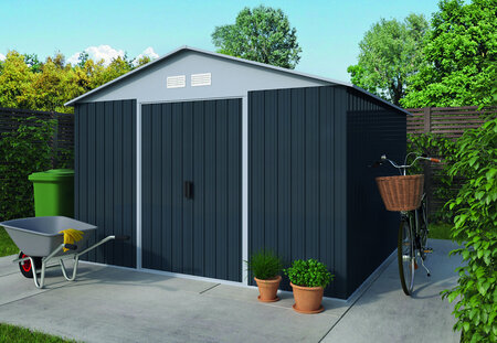 Metalen Berging Zilver (B 291 x D 226 x H 214 cm)