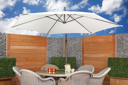 Zweefparasol Aruba 300 x 300 cm wit