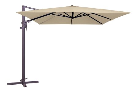 Zweefparasol Monaco Flex Vierkant 300x300 Ecru