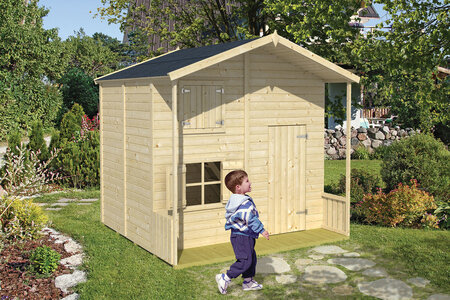 Speelhuisje Assepoester voor buiten - inclusief 6,5m² dakleer