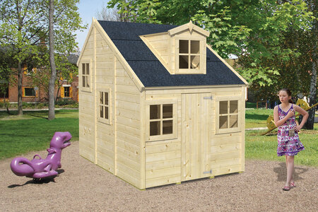 Speelhuisje Alice voor buiten - inclusief 6,5m² dakleer
