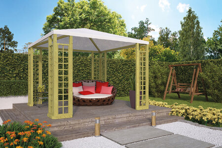 Houten paviljoen 300 x 300 cm 