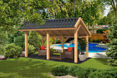 Kapschuur Bergen L, type 1 - 465 x 318 cm - Douglas