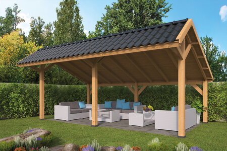 Kapschuur Bergen XL, type 1 - 675 x 418 cm - Douglas