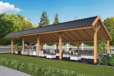 Kapschuur Bergen XL, type 9 - 1295 x 418 cm - Blank Douglas