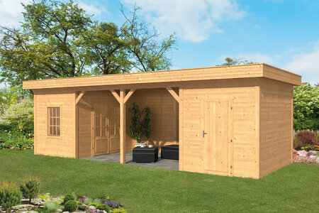 Overkapping Oslo L, type 12 - 895 x 371 cm - Blank Douglas