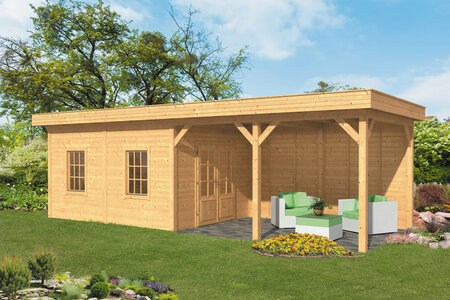 Overkapping Oslo L, type 11 - 895 x 371 cm - Blank Douglas