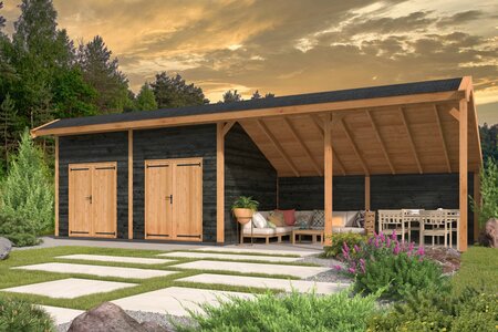 Kapschuur Malmo, type 3 - 1079 x 414 cm - Red Class Wood 