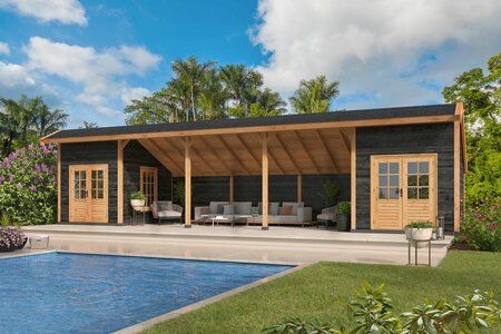 Kapschuur Malmo, type 4 - 1345 x 414 cm - Red Class Wood 