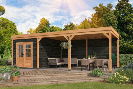 Kapschuur Kiruna, type 2 - 804 x 378 cm - Red Class Wood 