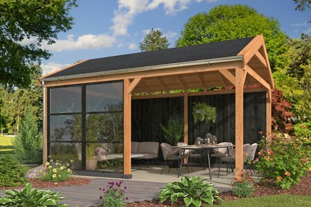 Overkapping Goteborg met zadeldak, type 1 - 547 x 399 cm - Red Class Wood 