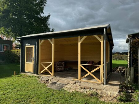 Blokhut Selma 578 x 350 x 279 cm - Kapschuur Tuinhuis