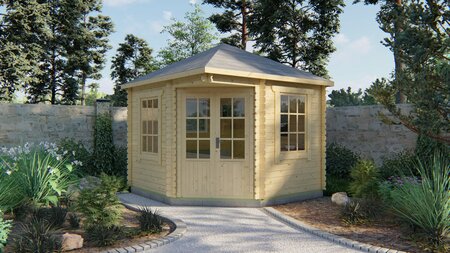 Blokhut Ingrid 300 x 300 x 298 cm - Tuinhuis