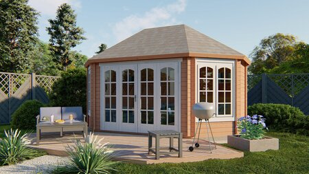 Blokhut Gudrun 503 x 360 x 247 cm - Tuinhuis