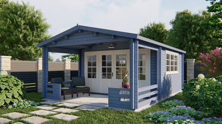 Blokhut Ipswich 440 x 663 x 256 cm - Tuinhuis