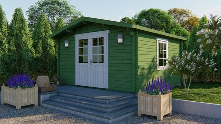 Blokhut Gunda 400 x 400 x 236 cm - Tuinhuis