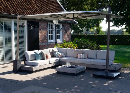 Zweefparasol Saint-Tropez 355x300cm Ecru