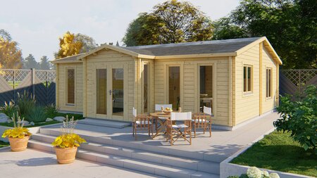 Blokhut Mullingar 850 x 790 x 317 cm Wanddikte 70 mm - Tuinhuis