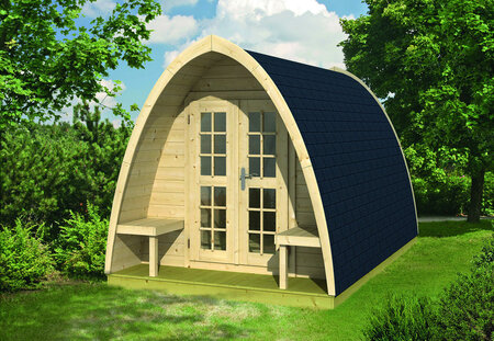 Camping Pod Single 240 x 400 cm - Vakantie chalet / Tuinhuis / Kantoor 