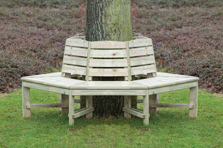 Boombank rugleuning vuren groen geïmpregneerd