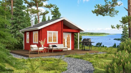 Saunahuis Tanhua - 461 x 430 cm - Wanddikte 70 mm