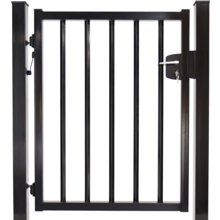 Enkele spijlenpoort vierkant vlak 150 cm