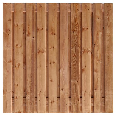 Tuinscherm Bruin geïmpregneerd 21-planks (19 + 2) Zürich 180 x 180 cm